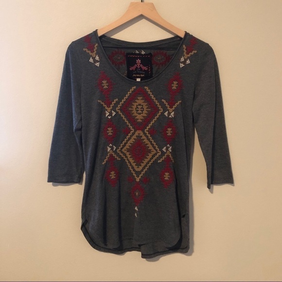 JW Los Angeles Johnny Was Embroidered Top - Picture 2 of 6